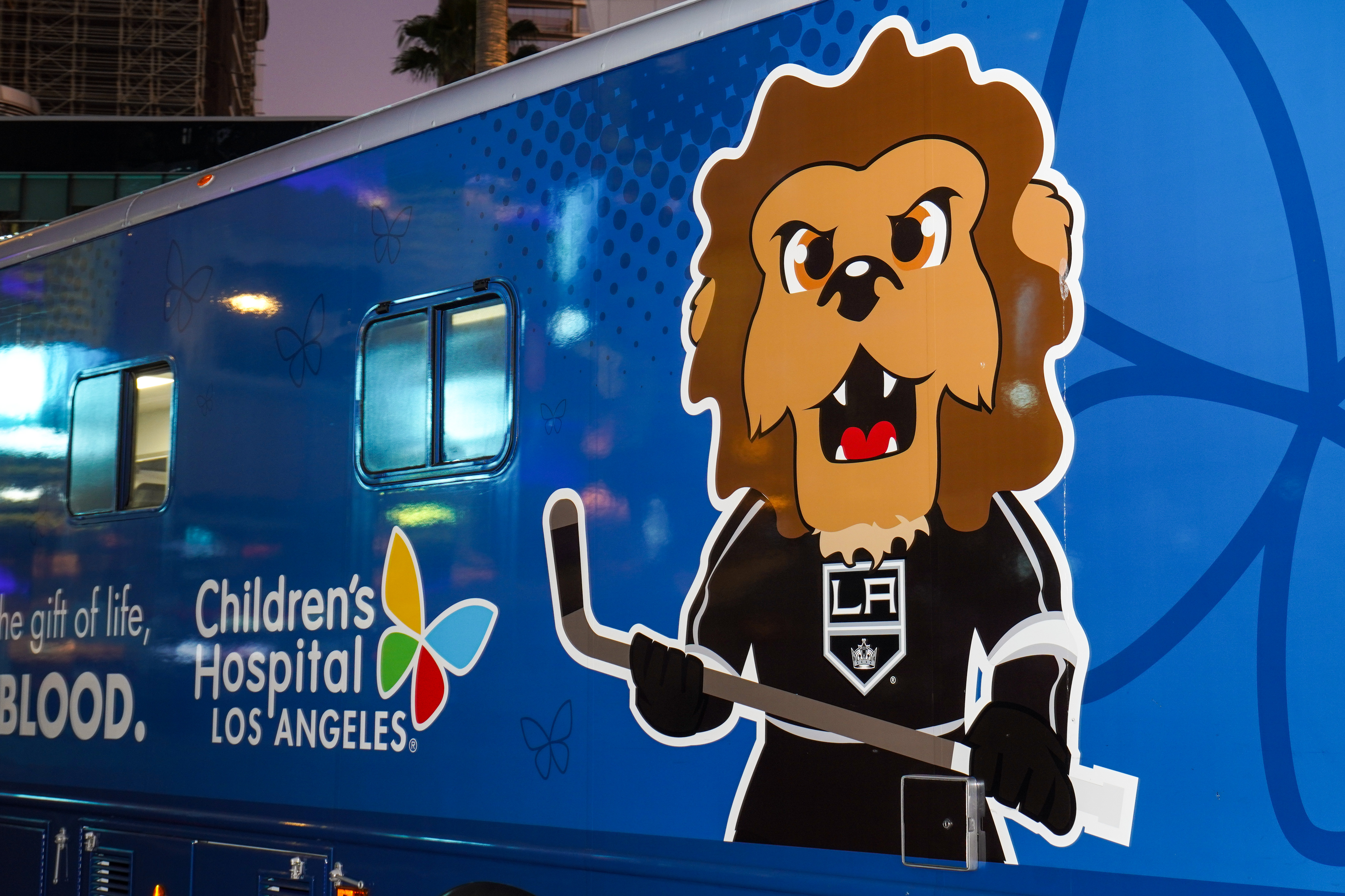 The LA Kings Blood Mobile in conjunction with Children's Hospital Los Angeles.