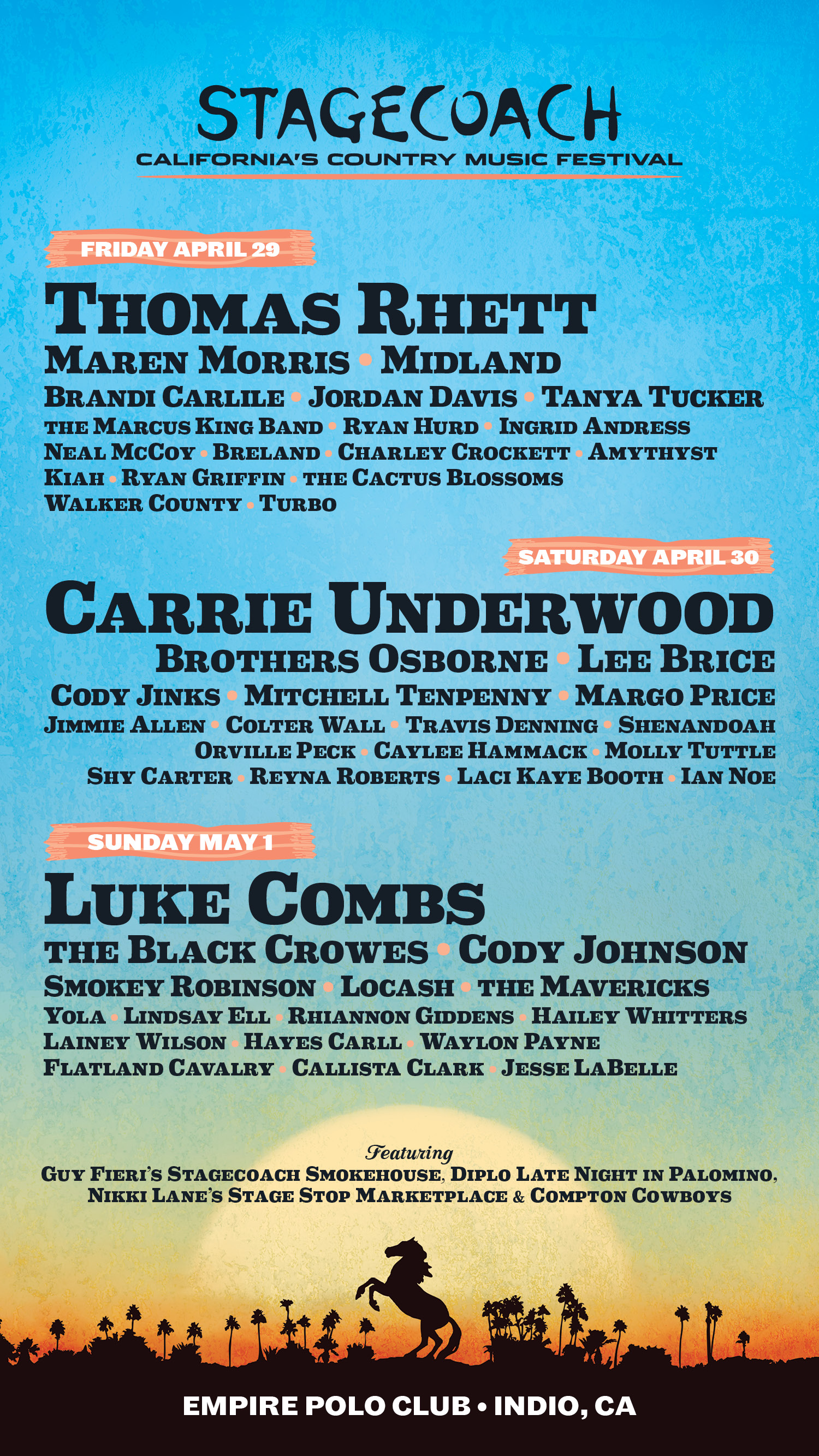 Stagecoach 2022 Lineup Poster