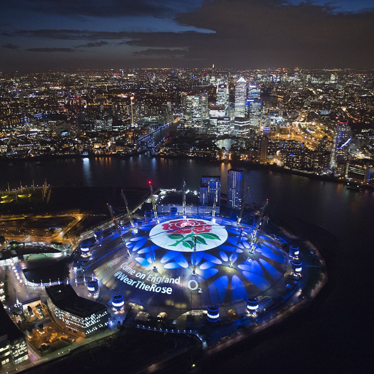Overhead image of the O2 in London