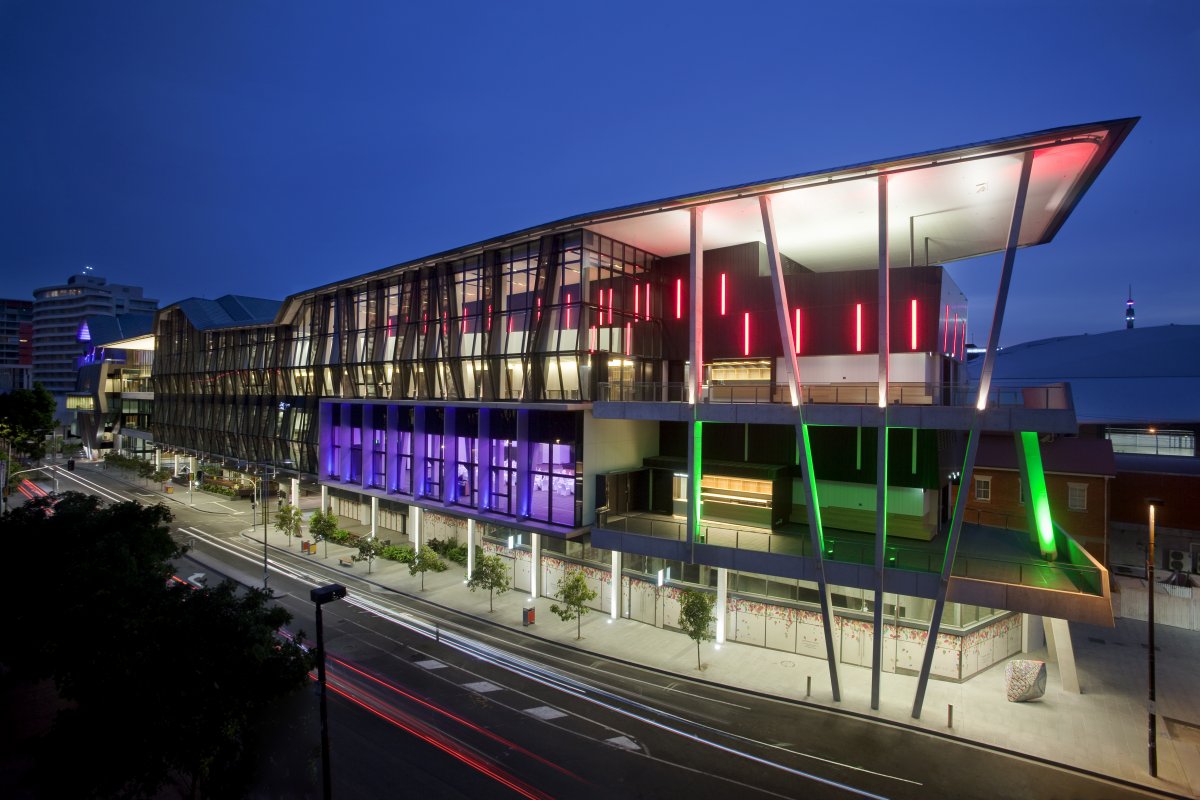 Exterior Image of Brisbane Convention & Exhibition Center at night