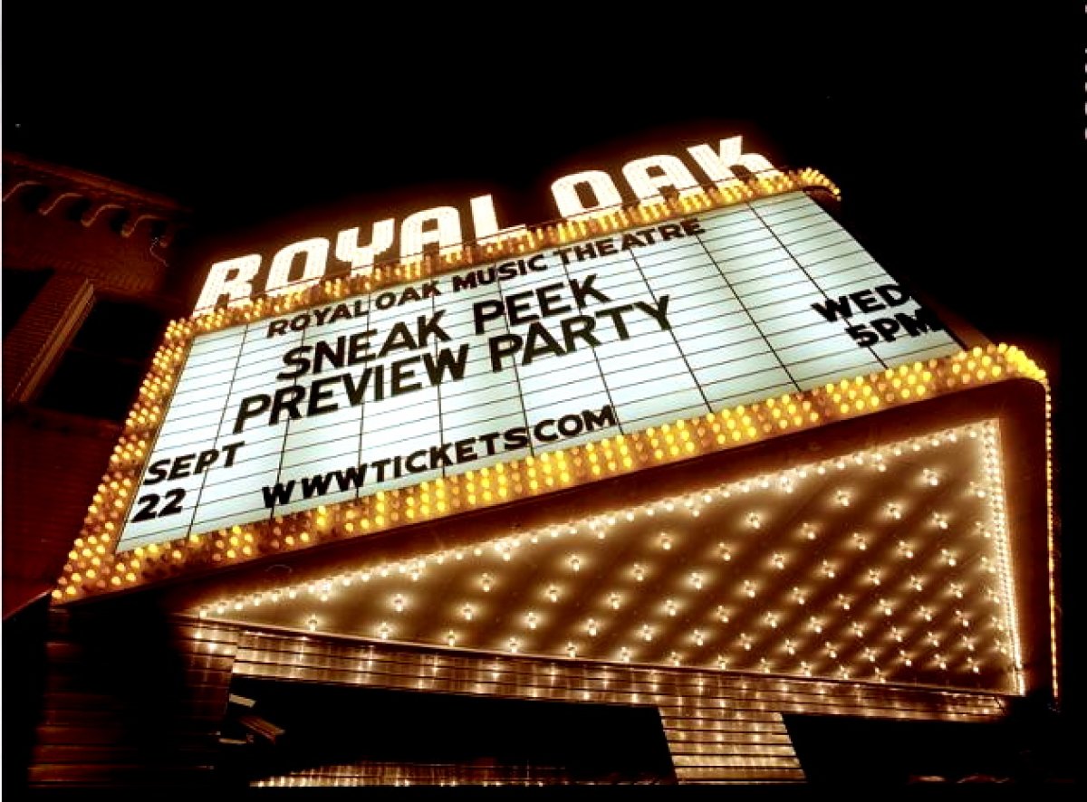 Exterior image of Royal Oak Music Theatre marquee