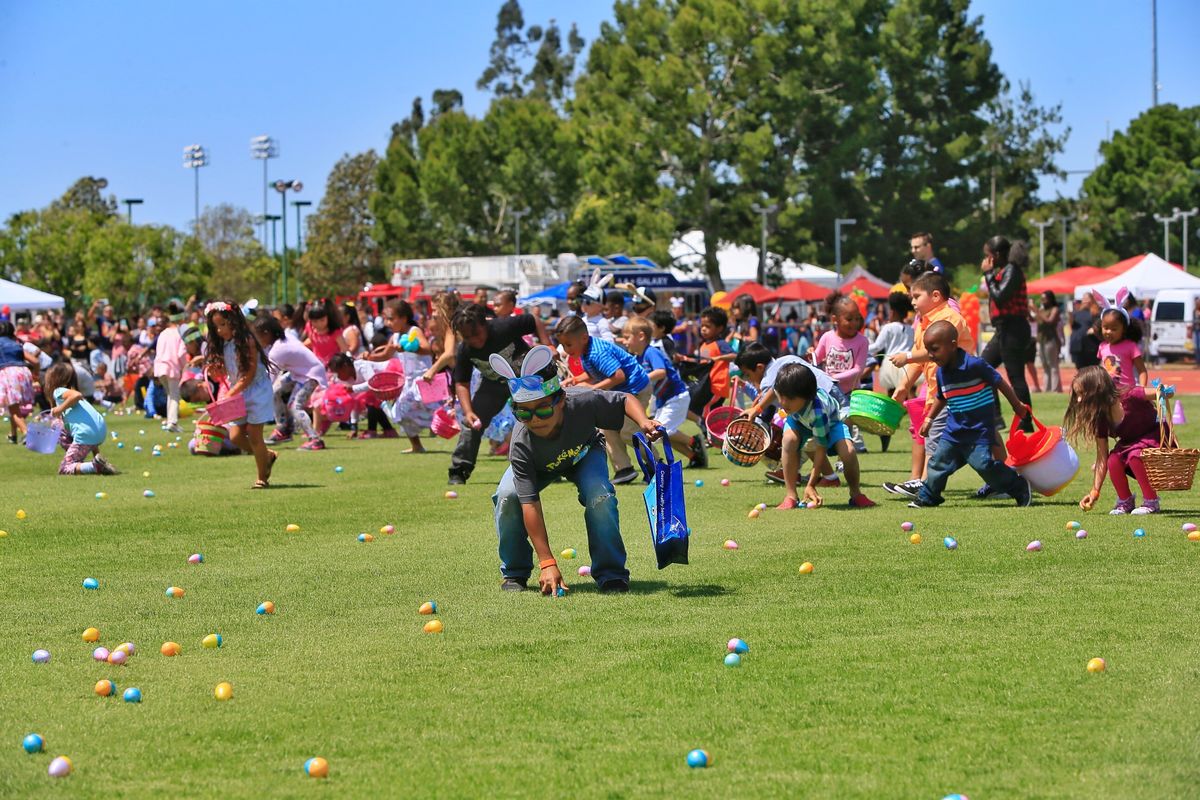 More than 1,000 children and families participate in AEG's StubHub Center Foundation and LA Galaxy Foundation's 11th Annual Easter Egg Hunt at StubHub Center in Carson, Calif. on April 14, 2017.