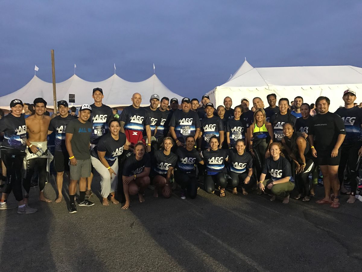 More than 50 AEG employees compete in the 31st annual Nautica Malibu Triathlon presented by Equinox at Zuma Beach in Malibu, Calif. to benefit Children’s Hospital Los Angeles on Sunday, September 17, 2017.
