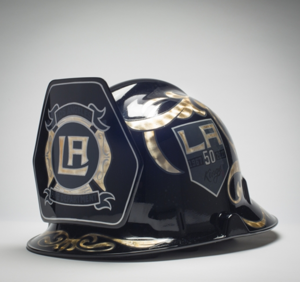 The Kings Care Foundation will auction off the signed LA Kings fire helmet as part of LA Kings Firefighter Appreciation Night at STAPLES Center on January 6, 2018. Proceeds to benefit the Los Angeles Fire Department Foundation.