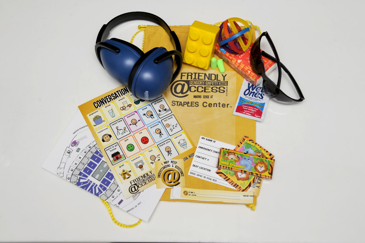 AEG’s STAPLES Center offers “Sensory Safety Kits” designed to support individuals of all ages and their families with a variety of sensory needs.