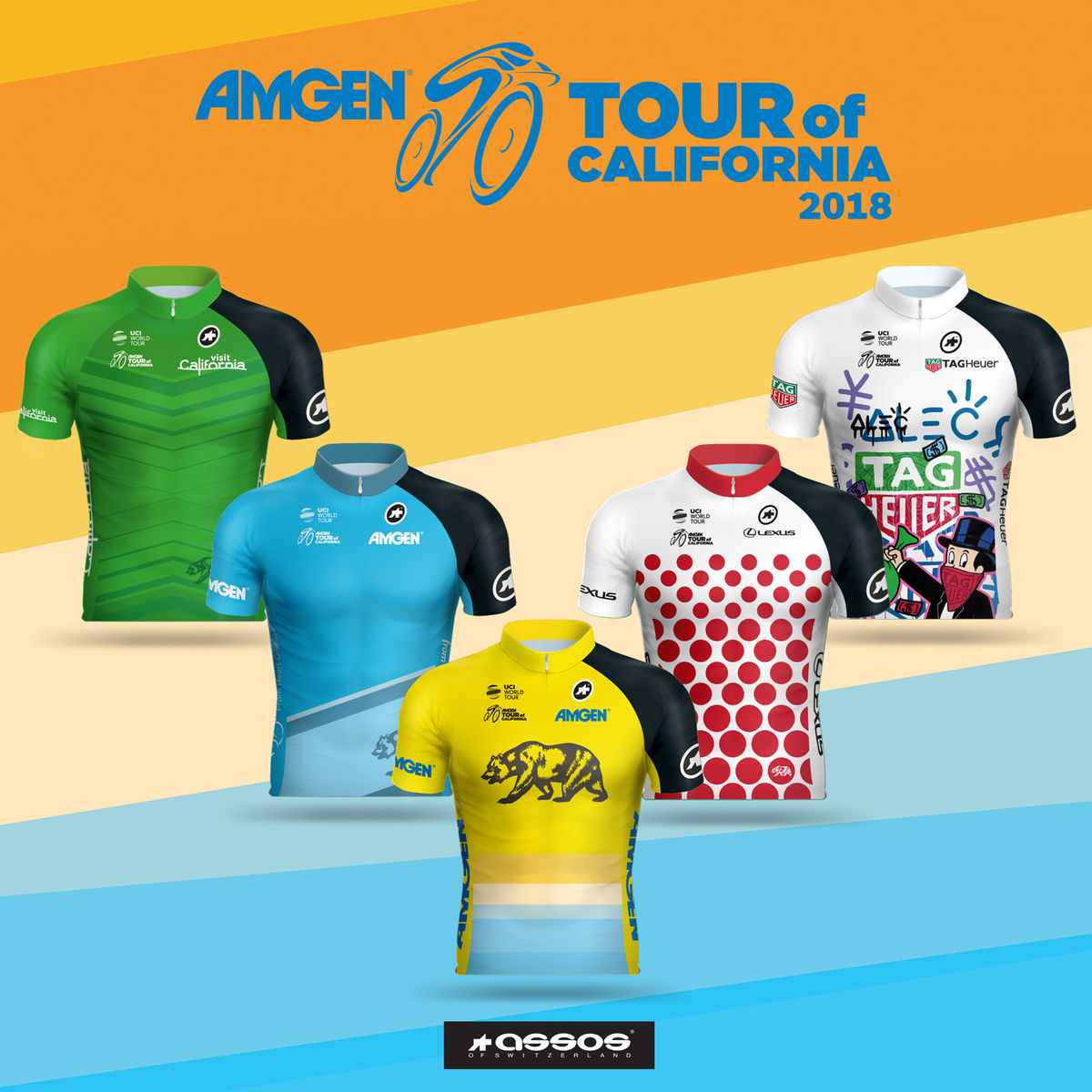 2018 Amgen Tour of California Jerseys
