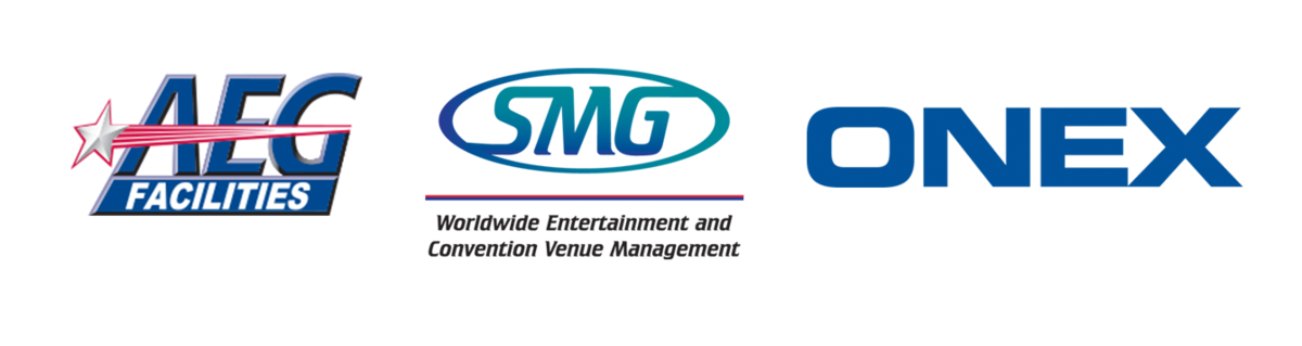 AEG Facilities, SMG and ONEX logos
