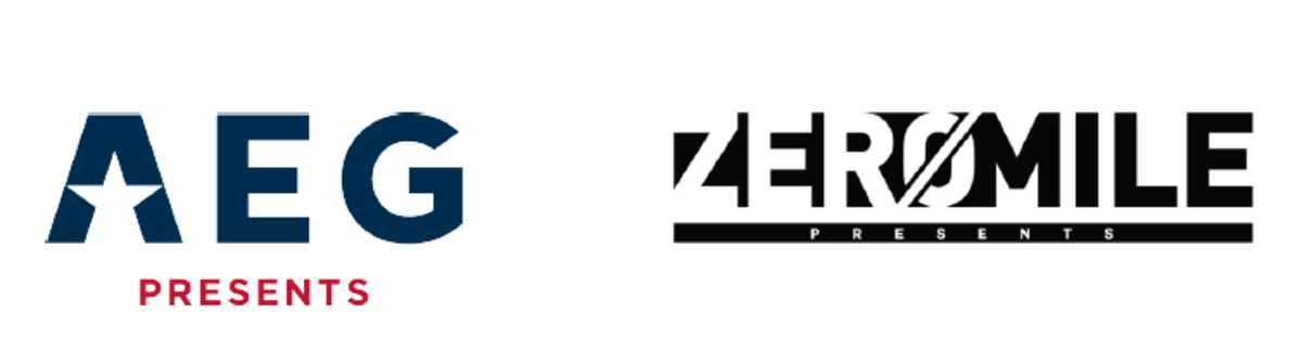 AEG Presents logo and the Zero Mile Presents Logo