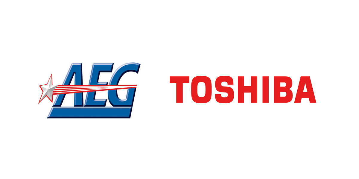AEG and Toshiba logos