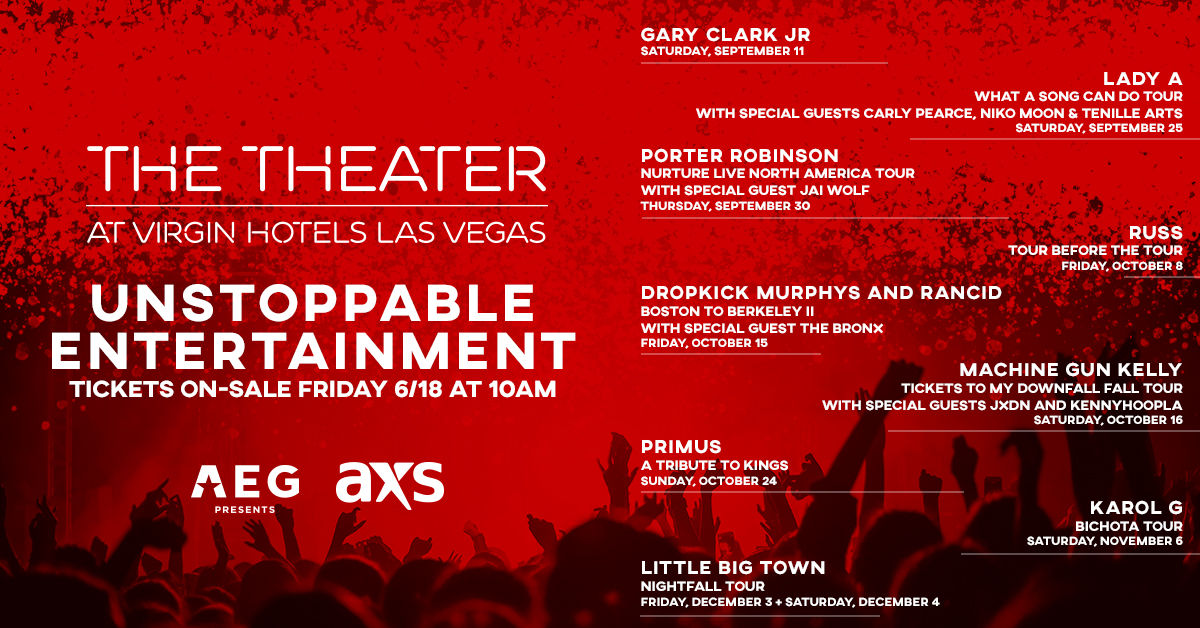 The Theater at Virgin Hotels Las Vegas lineup announcement 