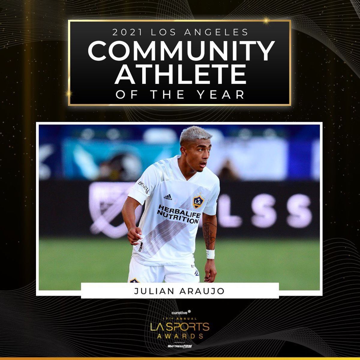 LA Galaxy's Julian Araujo Receives the LA Mayor Award for Community Athlete of the Year