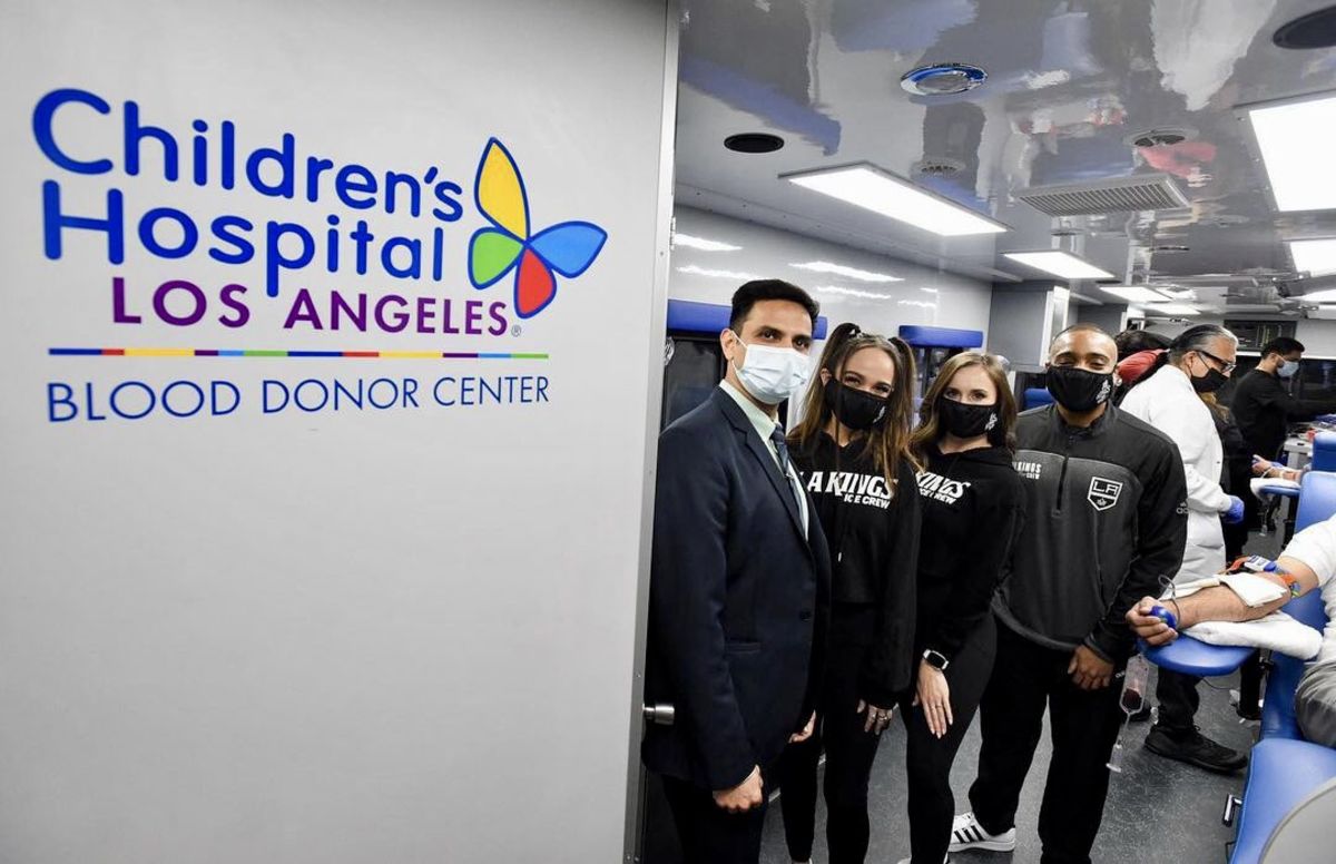 LA Kings and CHLA mobile blood donation.