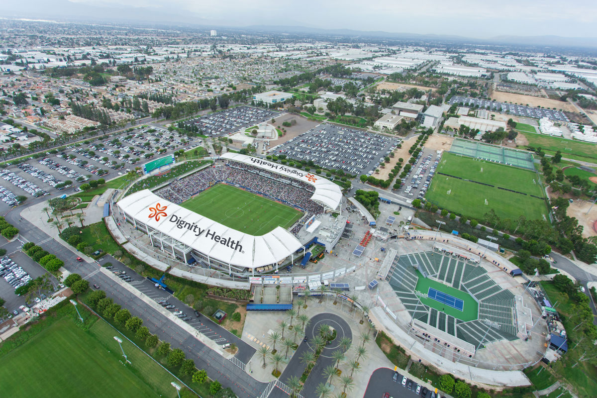 AEG announces a new partnership with Dignity Health to rename LA Galaxy's home stadium Dignity Health Sports Park. (Photo: Busin AEG announces a new partnership with Dignity Health to rename LA Galaxy's home stadium Dignity Health Sports Park. (Photo: Busin