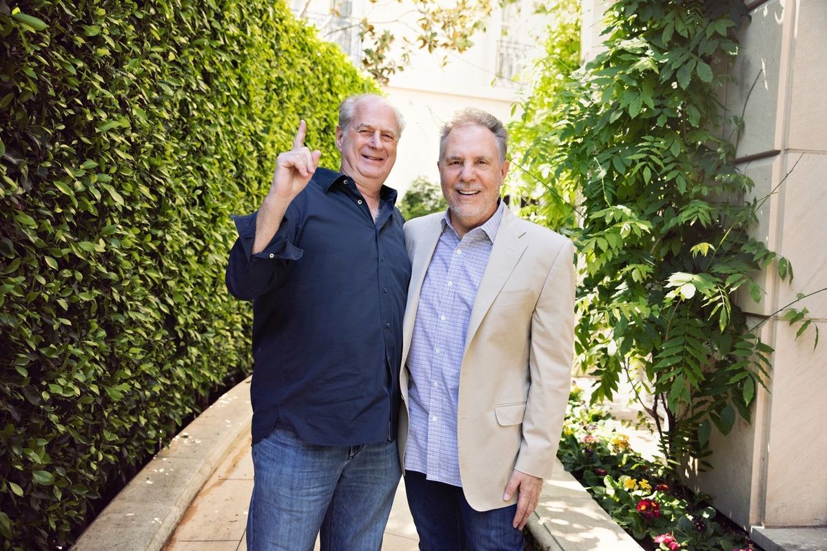 Frontier Touring Founder and CEO Michael Gudinski (left) with Jay Marciano (right), chairman and CEO of AEG Presents. (Photo: Bu