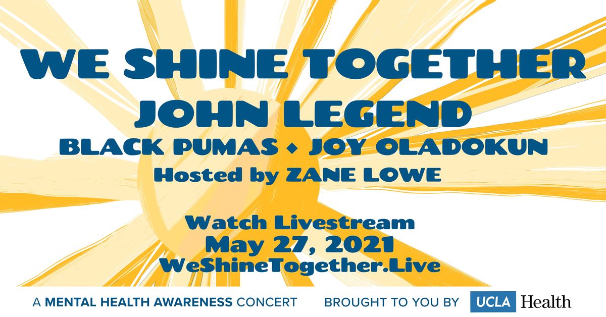 The one-of-a kind free benefit concert will stream live from Los Angeles via the ‘We Shine Together’ website on Thursday, Ma