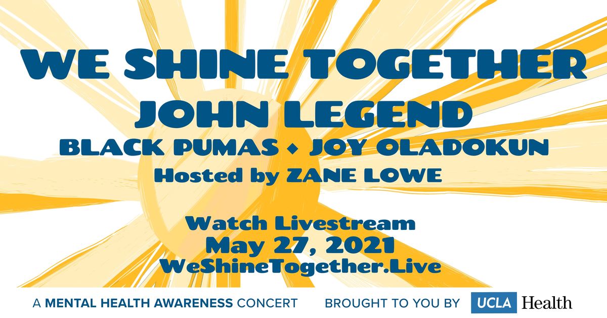 The one-of-a kind free benefit concert will stream live from Los Angeles via the ‘We Shine Together’ website on Thursday, Ma The one-of-a kind free benefit concert will stream live from Los Angeles via the ‘We Shine Together’ website on Thursday, Ma