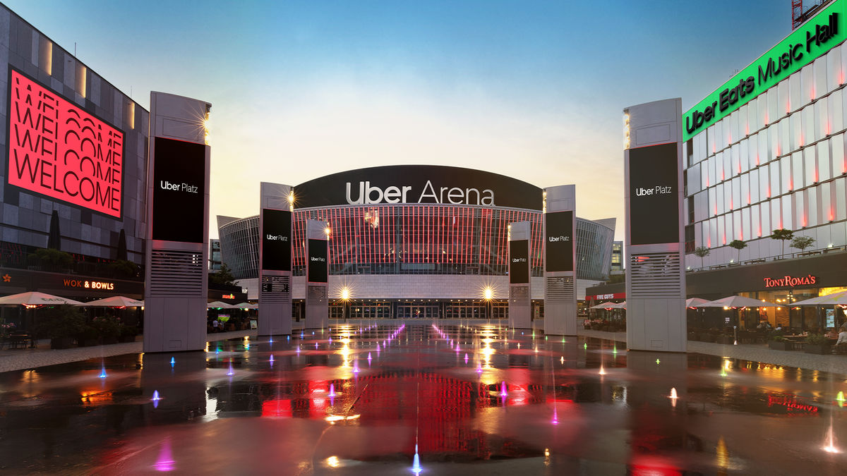 AEG’s iconic two venues in Berlin as well as the surrounding entertainment district will now be known as Uber Arena, Uber Eats