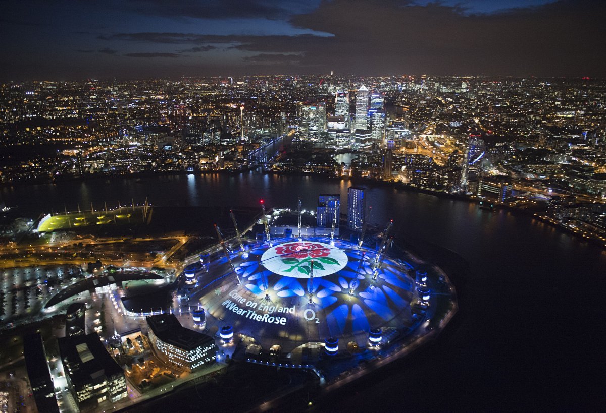 Overhead image of the O2 in London