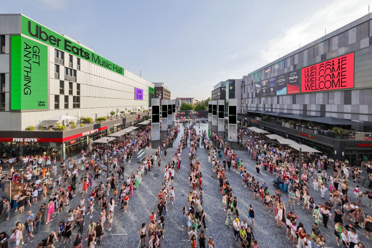 Image of Mercedes Platz district outside the arena in Germany