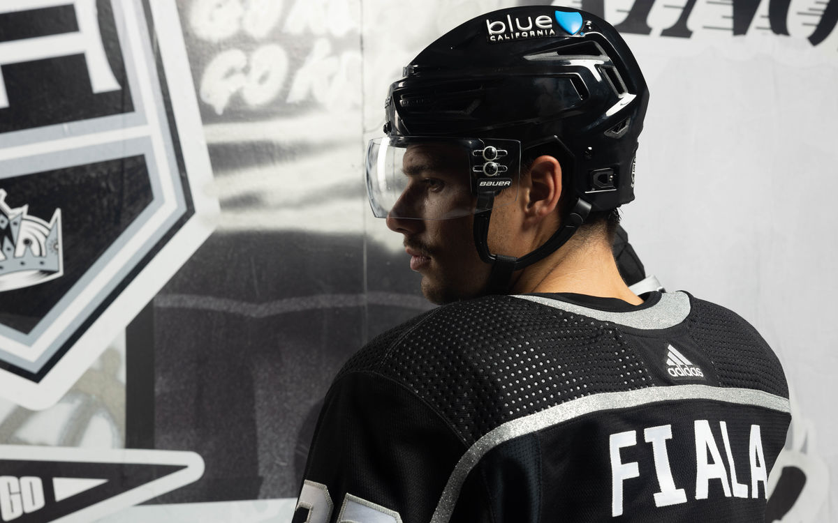LA Kings players will have the Blue Shield of California on their helmets for all home games at Crypto.com Arena (Photo: Busines
